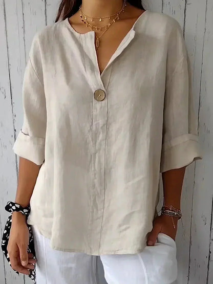 Jessa™ - Effortlessly Chic V-Neck Blouse