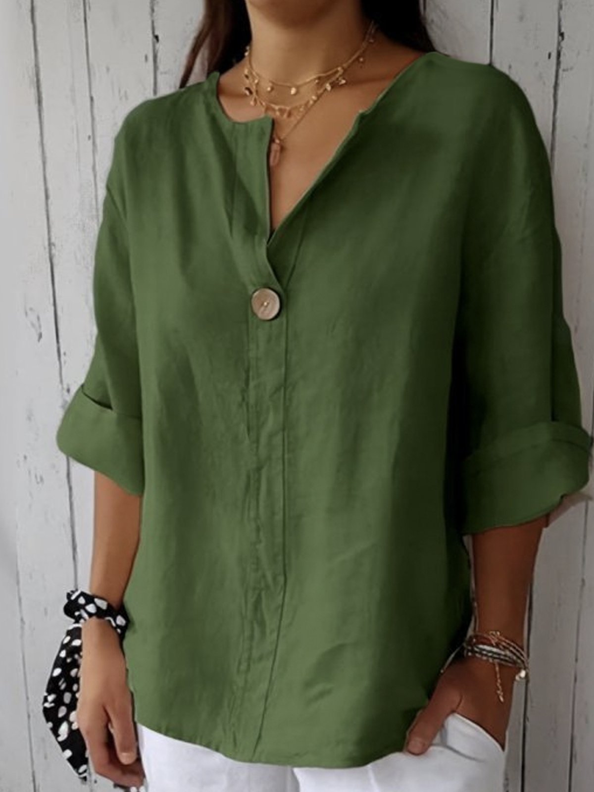 Jessa™ - Effortlessly Chic V-Neck Blouse