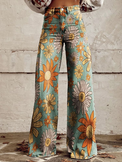 Floral Happiness | Vintage Flared Pants