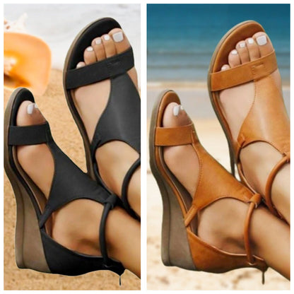 Discover ANNE™ - Stylish Orthopedic Leather Sandals with Supportive Heel