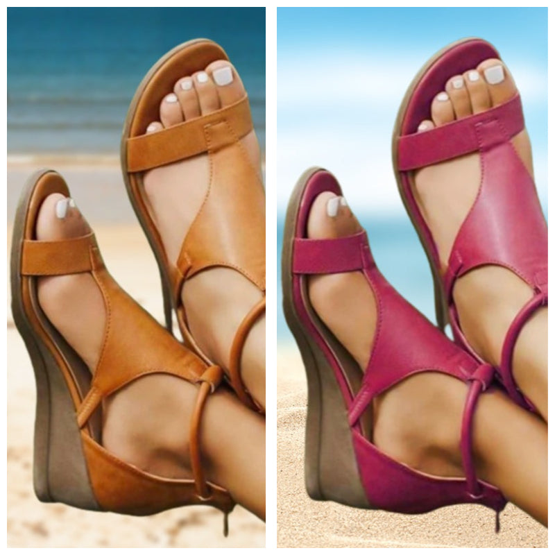 Discover ANNE™ - Stylish Orthopedic Leather Sandals with Supportive Heel