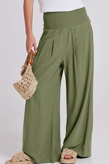 LILY | Oversized Shirt and Palazzo Pants Two-Piece Linen Set