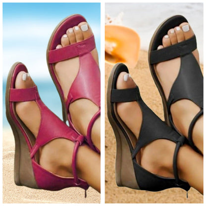 Discover ANNE™ - Stylish Orthopedic Leather Sandals with Supportive Heel