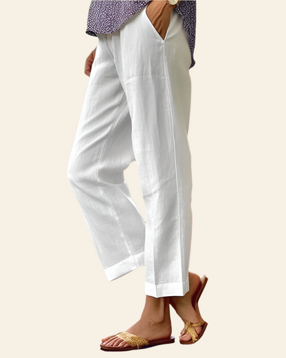 Stacy™ | Elegant Linen and Cotton Pants