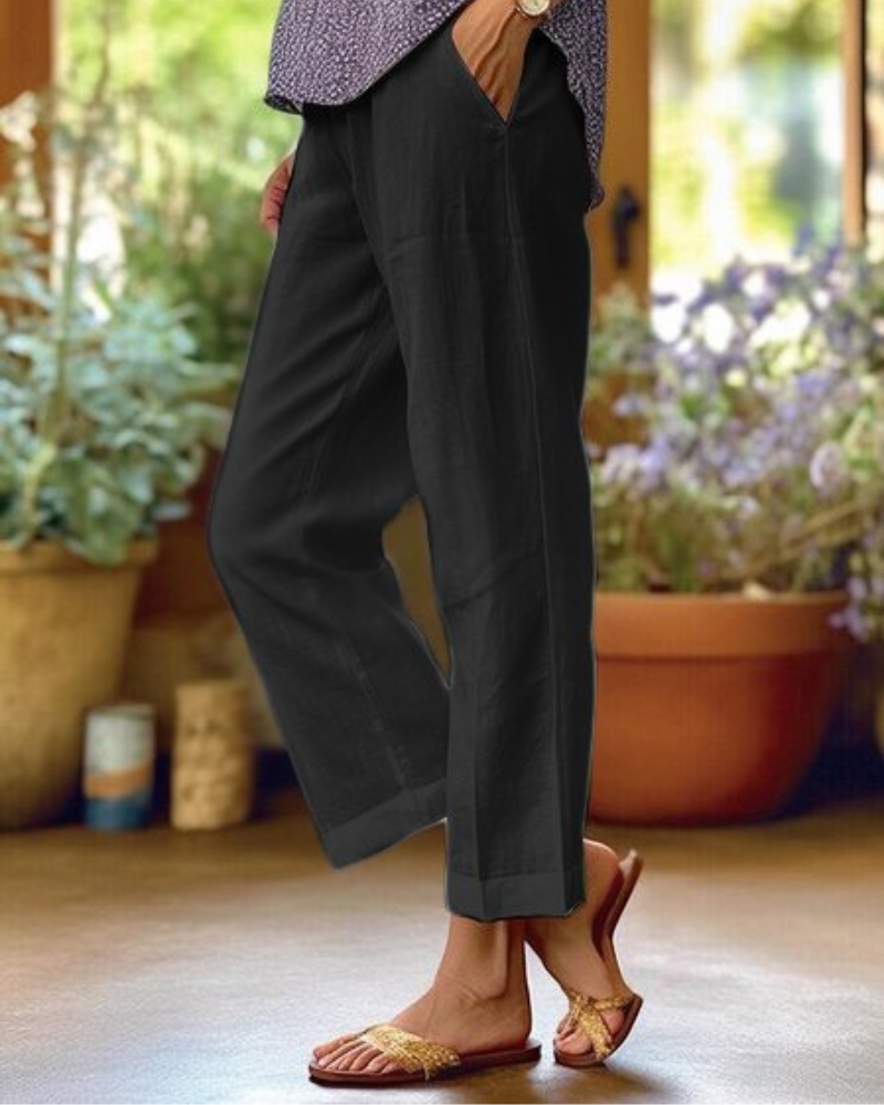 Stacy™ | Elegant Linen and Cotton Pants