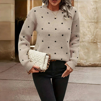 Nicole - Polka Dot Knitted Sweater