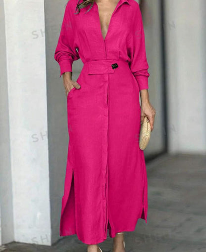 Jamie Solid color maxi dress