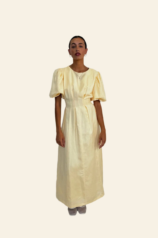 Daphne Butter Yellow Air Maxi Dress