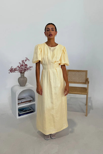 Daphne Butter Yellow Air Maxi Dress