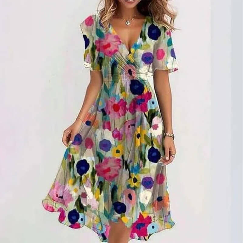 Florence Special Short Sleeve Midi Dress