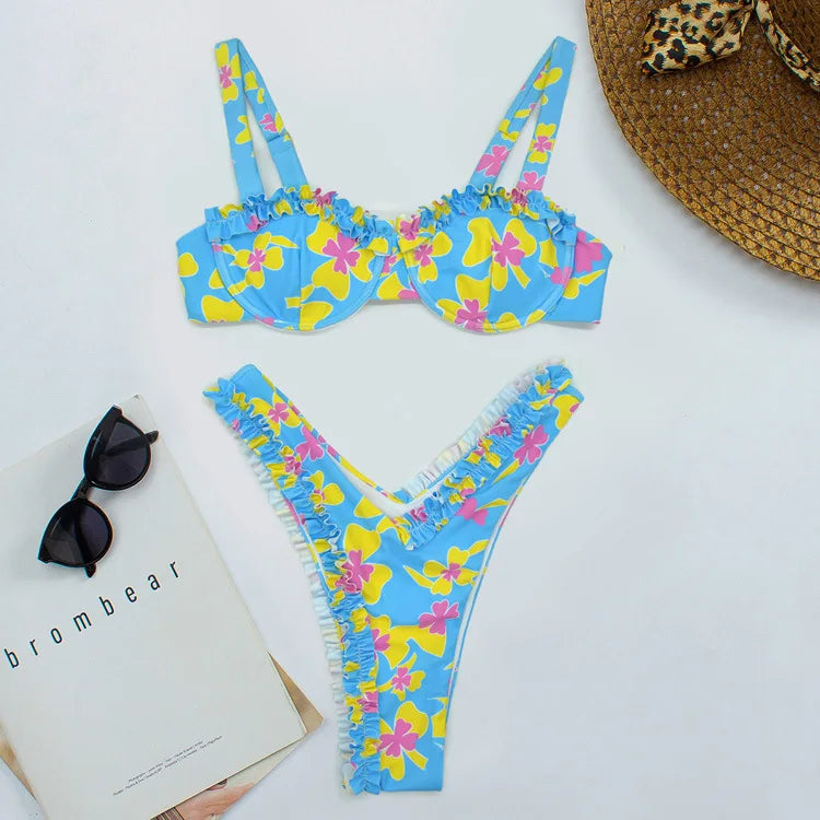 Tiffany - Cute bikini with ruffle details