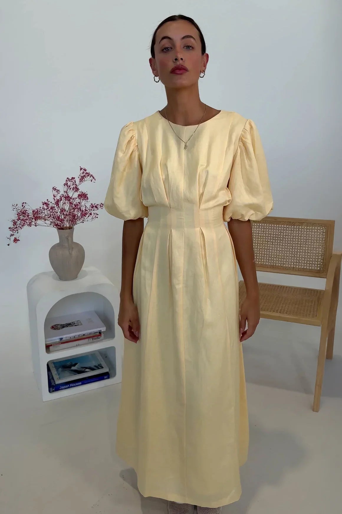 Daphne Butter Yellow Air Maxi Dress