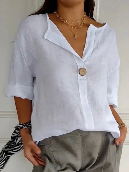 Jessa™ - Effortlessly Chic V-Neck Blouse