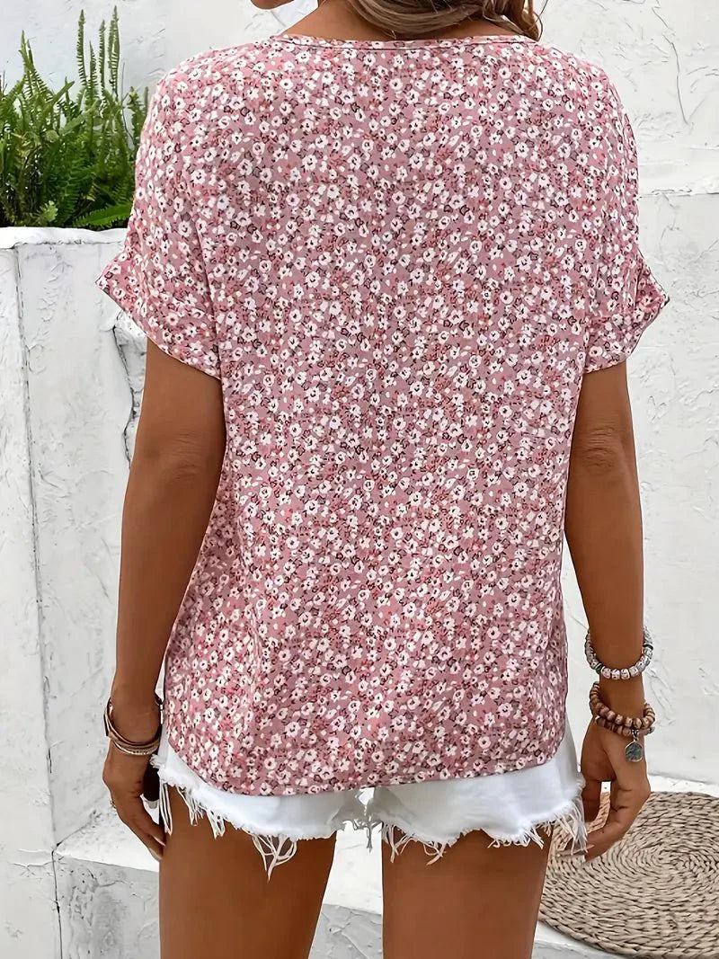 Carly | Floral Button-Up Blouse