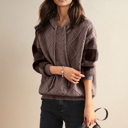 Barbara | Sweater with Jacquard Hood