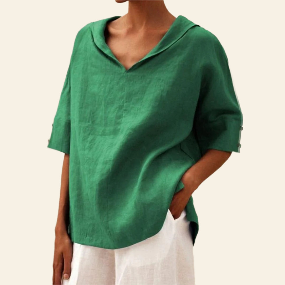 Elevate Your Everyday Style with the Jane™ Women's Casual Linen V-Neck Top