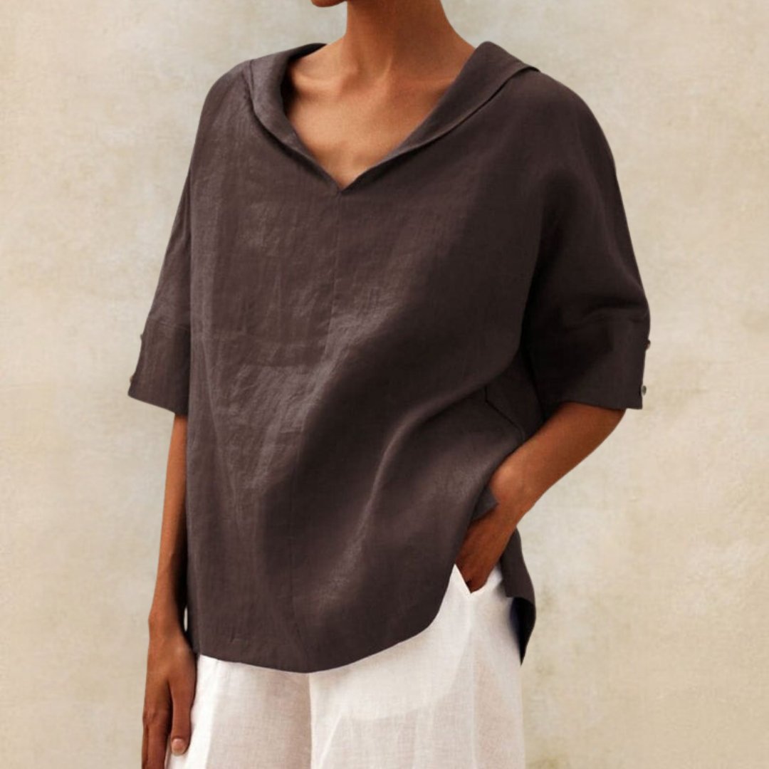 Elevate Your Everyday Style with the Jane™ Women's Casual Linen V-Neck Top