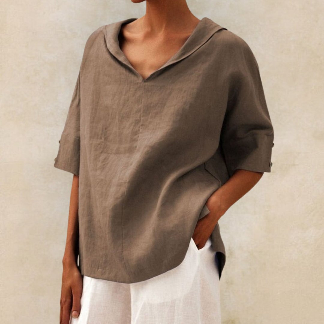 Elevate Your Everyday Style with the Jane™ Women's Casual Linen V-Neck Top