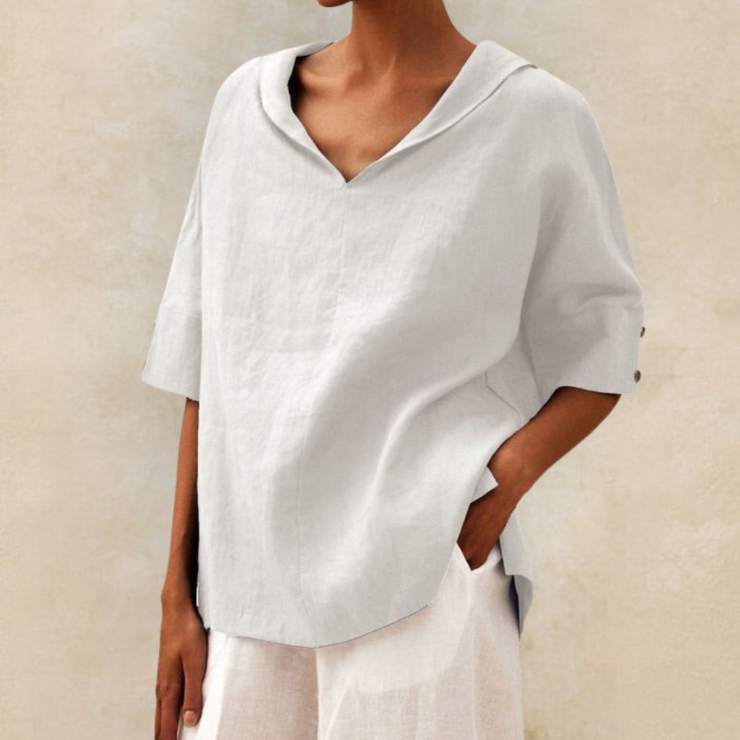 Elevate Your Everyday Style with the Jane™ Women's Casual Linen V-Neck Top