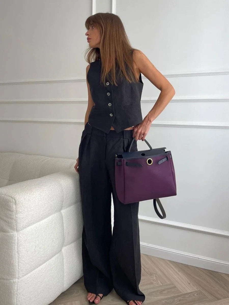 POLLY | Cotton waistcoat and trousers - Two-piece set