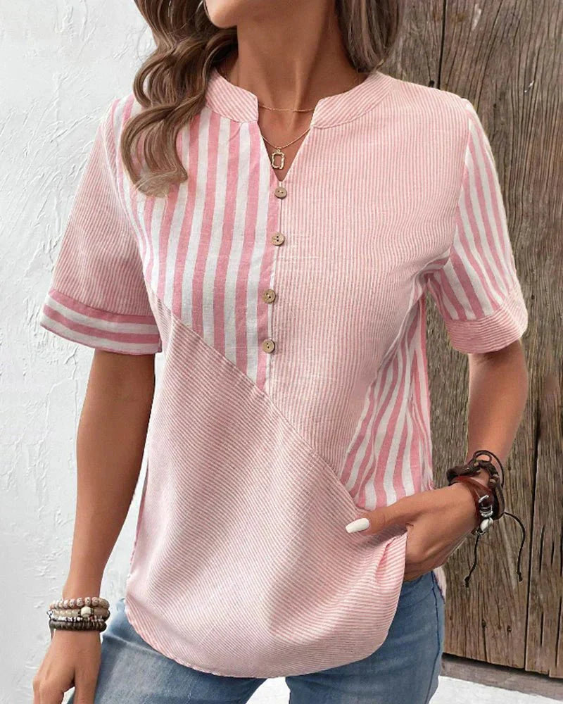 Maria™ | Elegant Striped Blouse