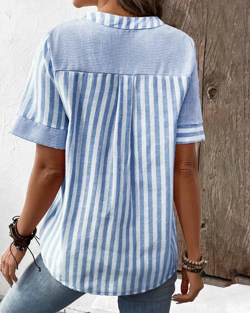 Maria™ | Elegant Striped Blouse