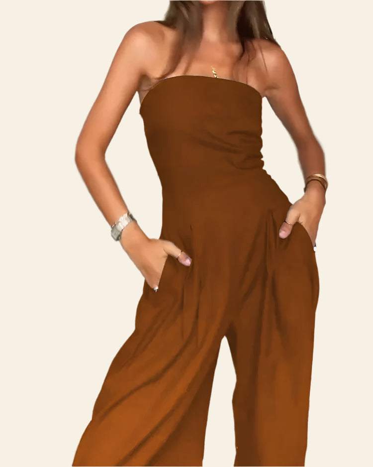 Sandy | Strapless Romper