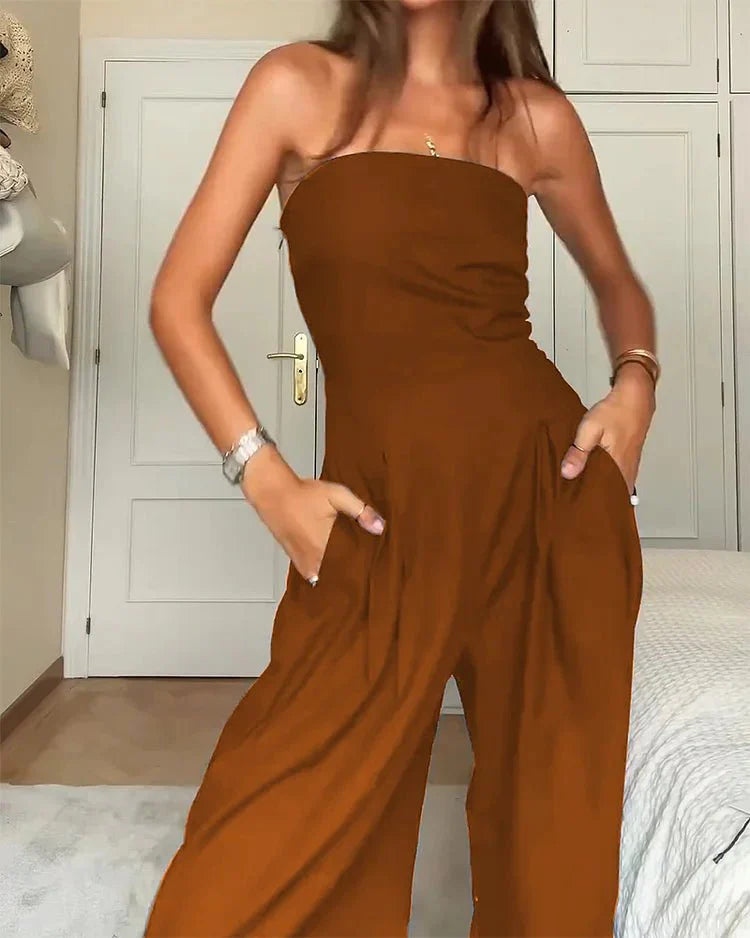 Sandy | Strapless Romper