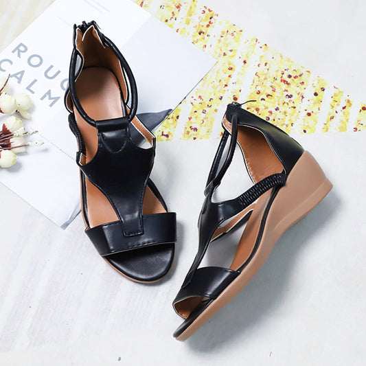 Discover ANNE™ - Stylish Orthopedic Leather Sandals with Supportive Heel