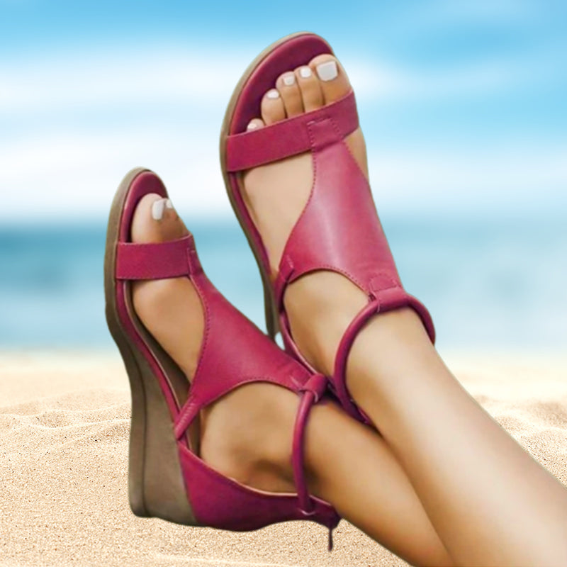 Discover ANNE™ - Stylish Orthopedic Leather Sandals with Supportive Heel